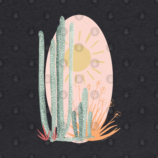 Gouache Cacti by Limezinnias Design